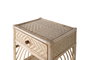 GINER Y COLOMER Table de chevet en rotin naturel - 50 cm de long, 40 cm de large, 60 cm de haut - Meuble artisanal sans montage